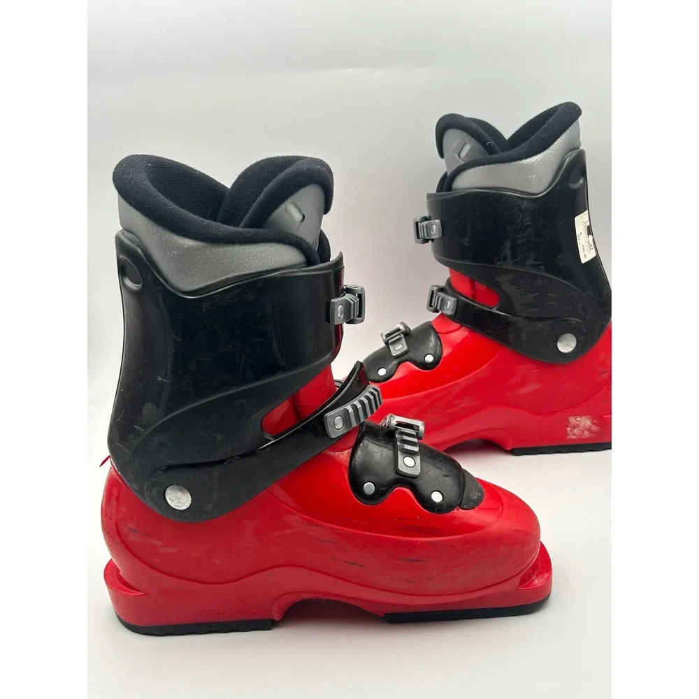 Salomon Kaid T3 Ski Boots Red Black Womens 5.5 Youth 23 Mondo 276mm